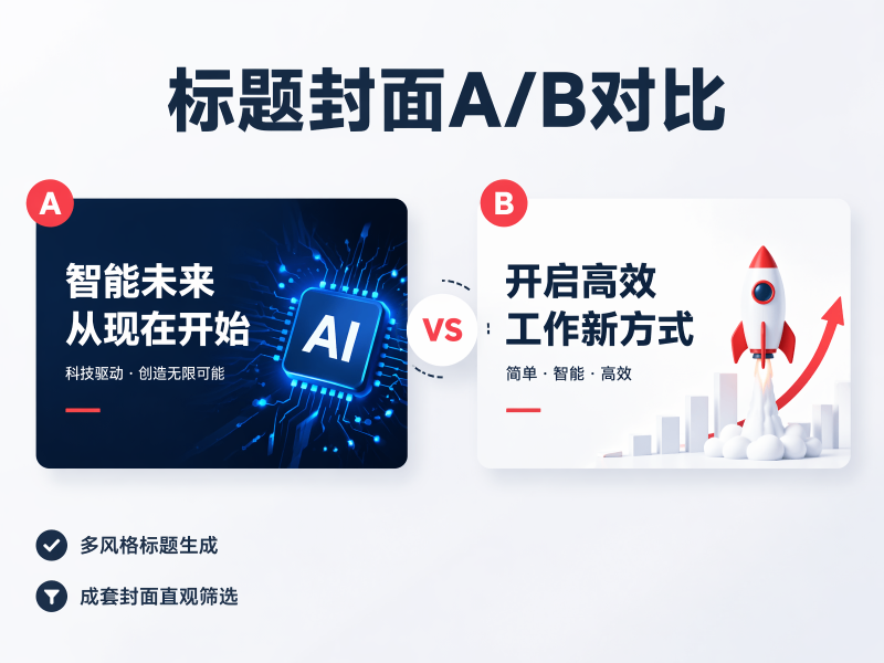 爆款文章标题封面A/B对比生成