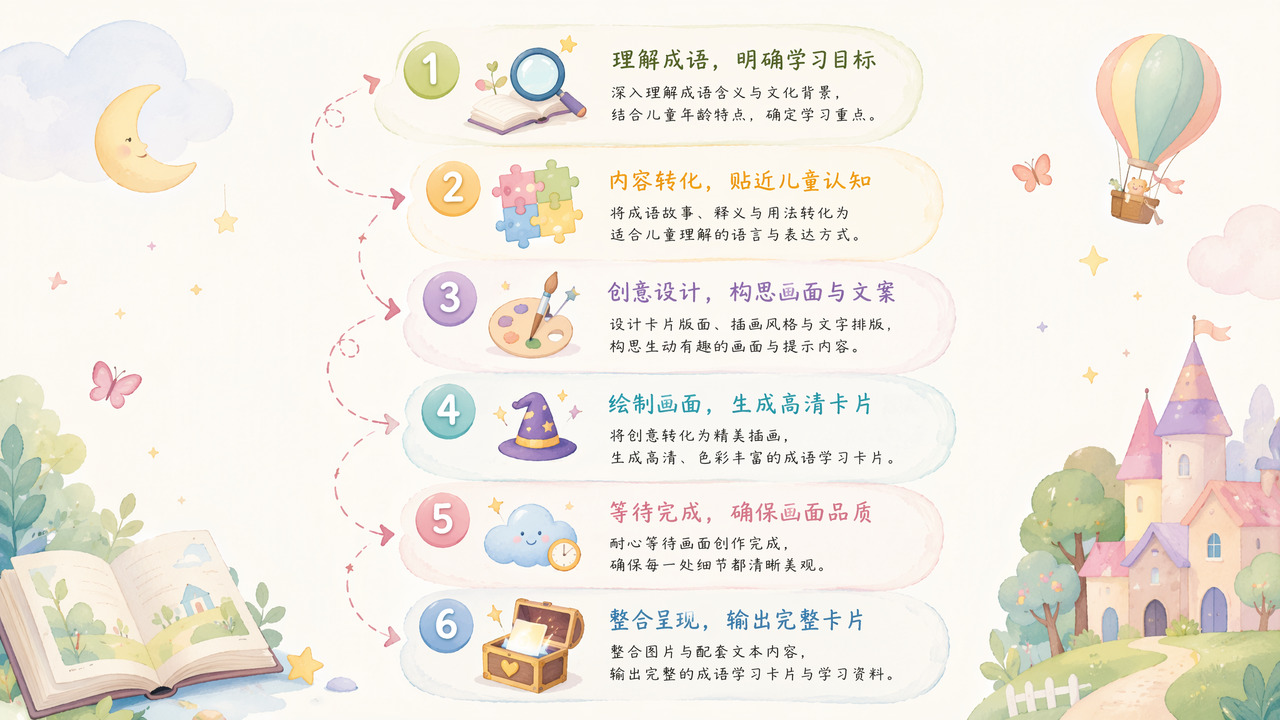 Children's Idiom Learning Card Generator icon