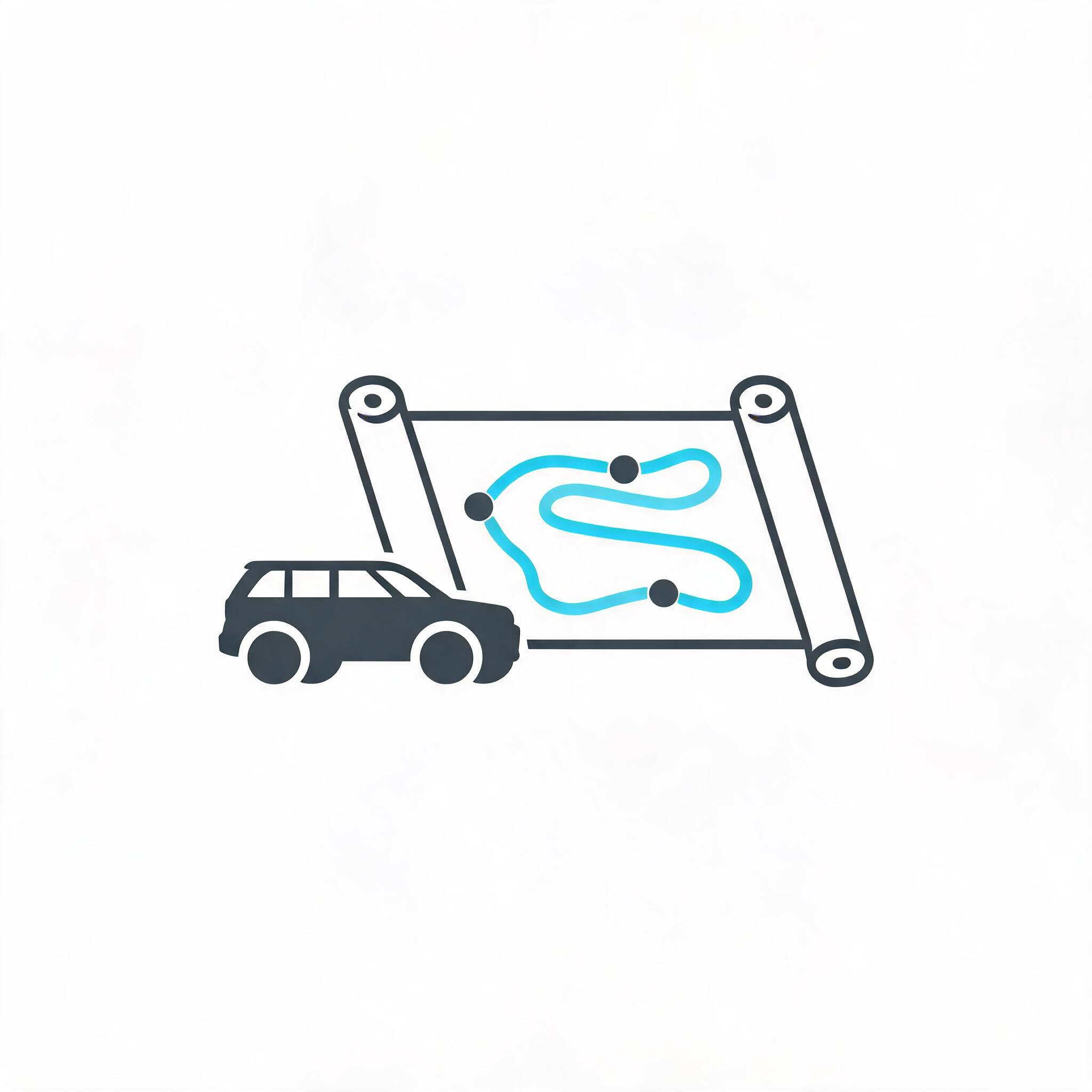 自驾游漫画行程大图生成 logo