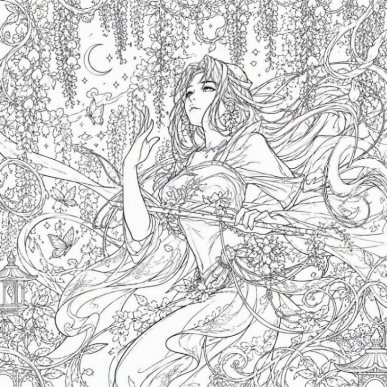 神秘花园风格涂色卡生成 截图 3