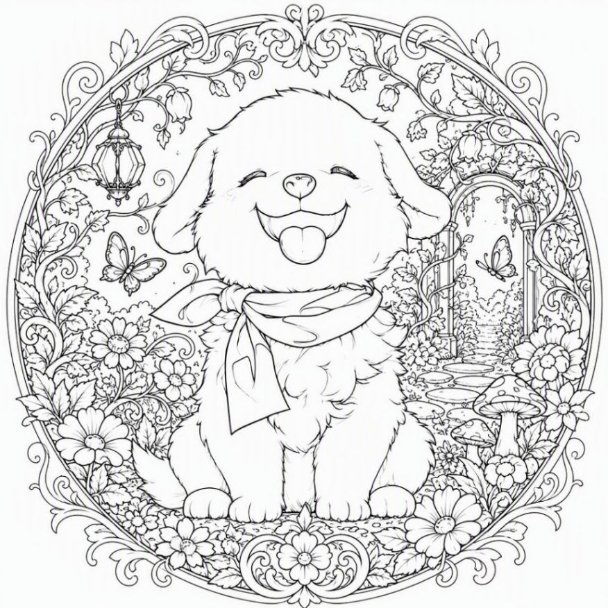 神秘花园风格涂色卡生成 截图 2