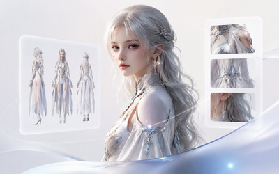 基于角色信息创作三视图和细节图